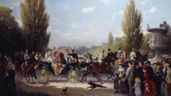 SAL900137277 Frederich II & Victoria on the Way to Potsdam F. A. Elmar Eschwege B.1856 D.1935 German Poster Print - 18 x 24 in.