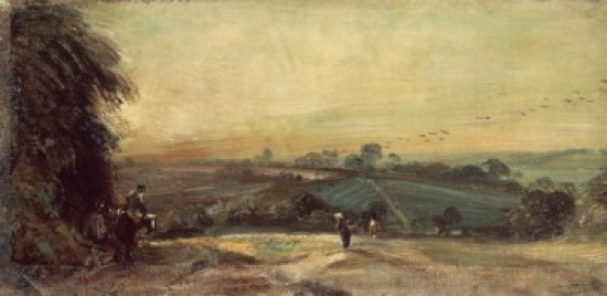 Autumn Sunset by John Constable 1776-1837 Poster Print - 18 x 24 in.