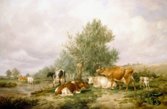 In Canterbury Meadows Thomas Sidney Cooper 1803-1902 British Poster Print - 18 x 24 in.