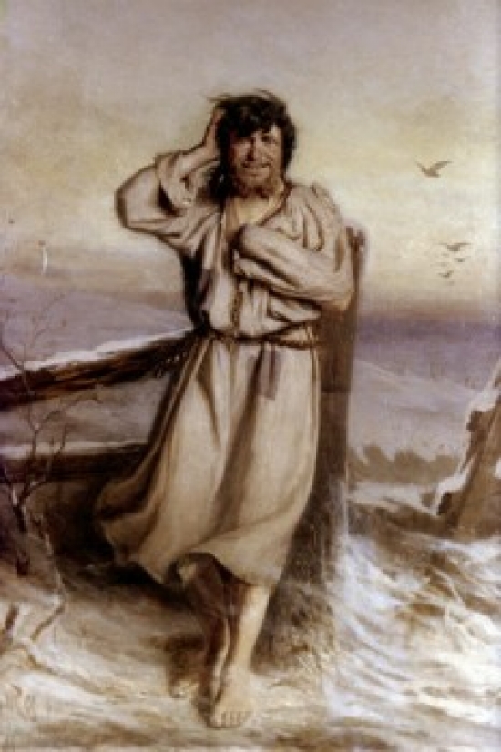 SAL90065017 Blessed One by Vasili Grigorevich Perov Oil on Canvas 1866 1834-1882 Ukraine Kiev the Museum of Russian Art - 18 x 24 in.