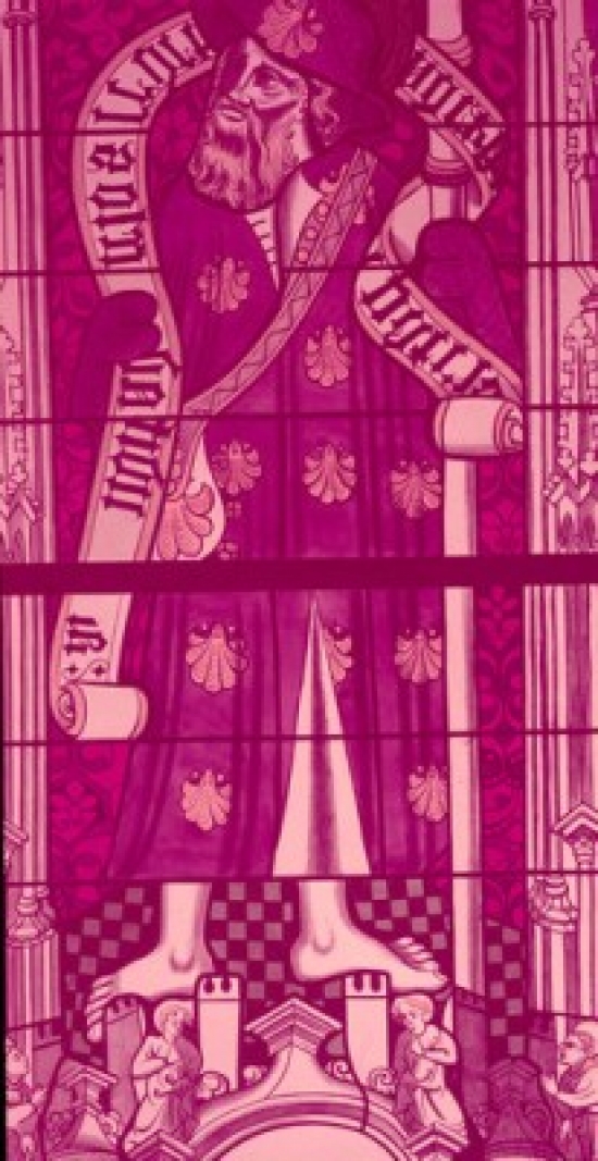Saint James the Apostle Stained Glass Window 13th Century Poster Print