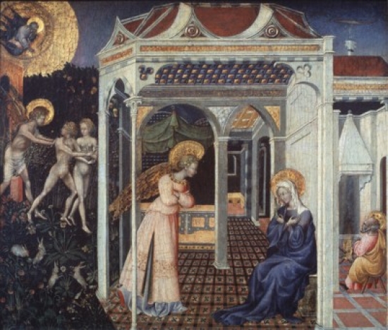 The Annunciation Giovanni Di Paolo Di Grazia D1482 Italian National Gallery of Art Washington Dc Print - 18 x 24 in.