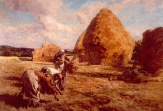 Gleaners by Leon Augustin Lhermitte 1844-1925 Poster Print - 18 x 24 in.