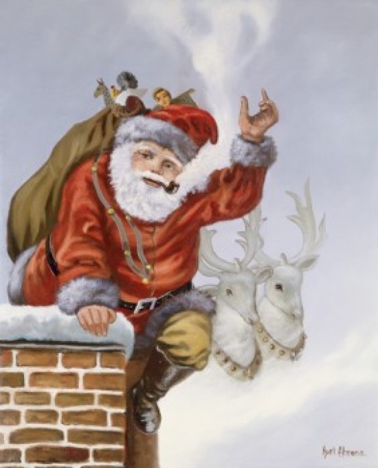 Santa Nostalgia Cards Poster Print - 18 x 24 in.