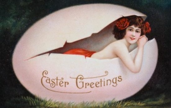 Easter Greeting Nostalgia Cards Poster Print - 18 x 24 in.
