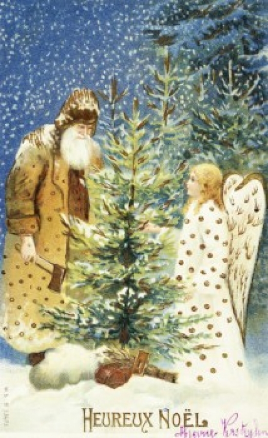 Merry Christmas Nostalgia Cards Poster Print - 18 x 24 in.