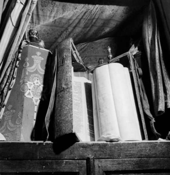 Low Angle View of an Ancient Scroll Poster Print - 18 x 24 in.