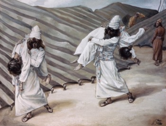 The Dead Bodies Carried Away James Tissot 1836-1902 French Jewish Museum New York City Poster Print - 18 x 24 in.