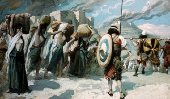 The Women of the Midian Led Captive by the Hebrews James Tissot 1836-1902 French Jewish Museum New York City - 18 x 24 in.