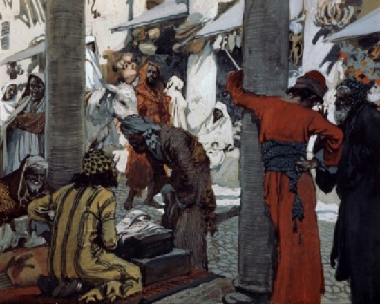 Deceit & Guile Depart Not From Her Streets James Tissot 1836-1902 French Jewish Museum New York City - 18 x 24 in.