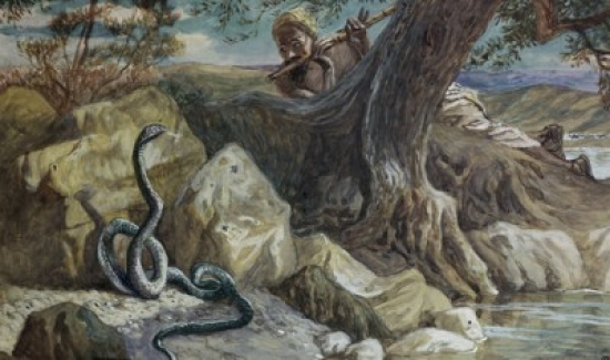 SAL999439 Their Poison is Like the Poison of a Serpent James J Tissot 1836-1902 French Jewish Museum New York Print - 18 x 24 in.