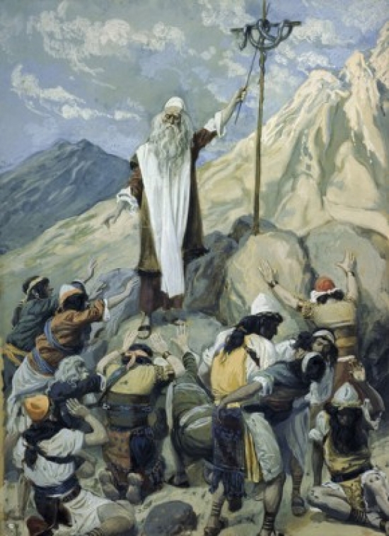 The Brazen Serpent James J. Tissot 1836-1902 French Jewish Museum New York Poster Print - 18 x 24 in.