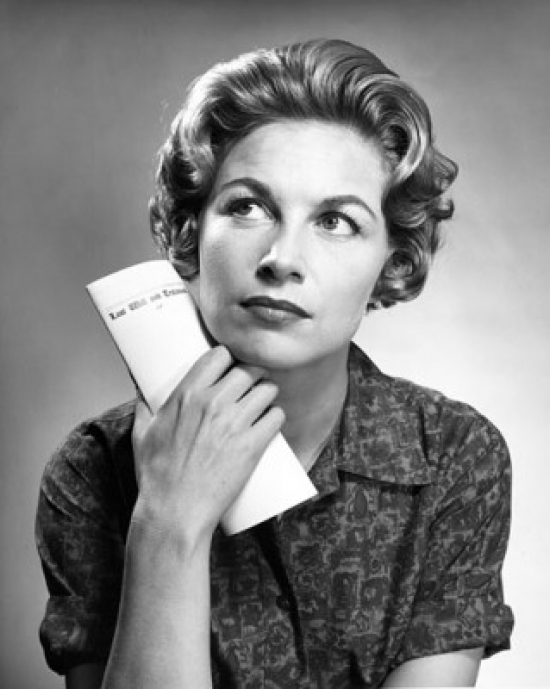 SAL25549211 Close-Up of a Mid Adult Woman Thinking Poster Print - 18 x 24 in.