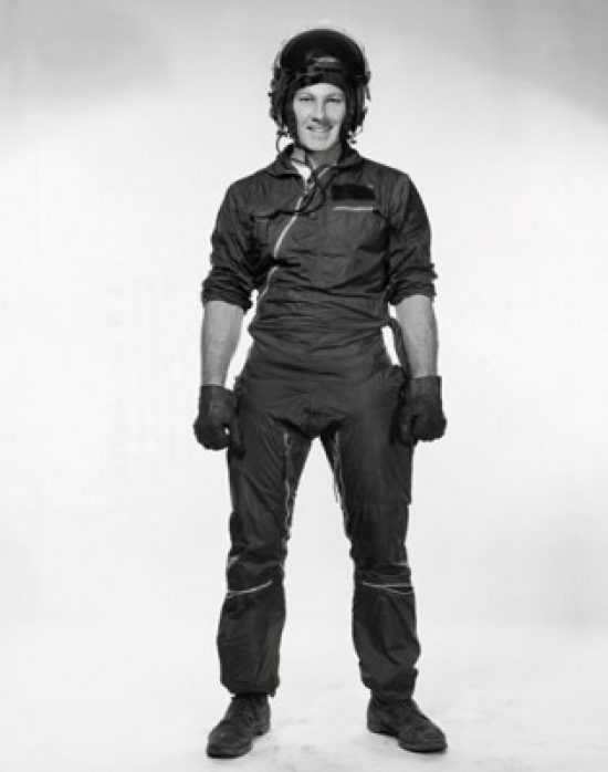 Fighter Pilot Smiling Poster Print - 18 x 24 in.