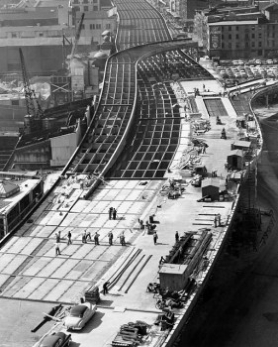 High Angle View of an Overpass Under Construction New York City New York State USA Poster Print - 18 x 24 in.