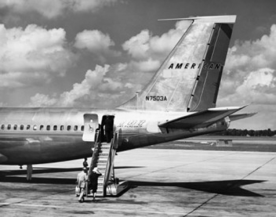 Passengers Boarding an Airplane Poster Print