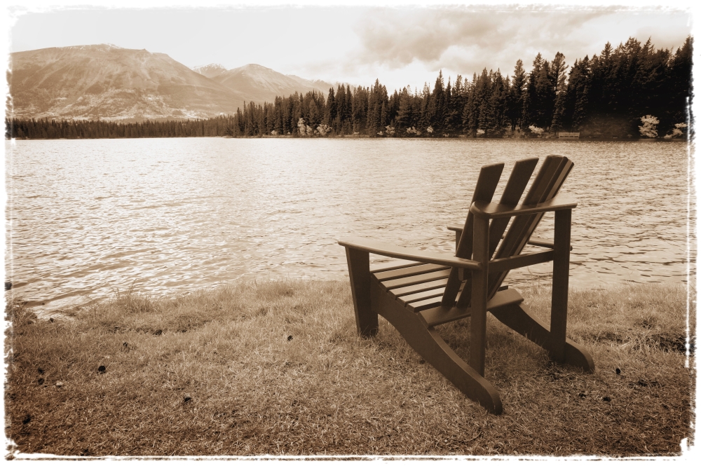 Mountain Lake View Poster Print by Don Hammond, 34 x 22 - Large