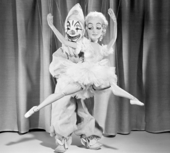 Two Marionettes Dancing Poster Print - 18 x 24 in.
