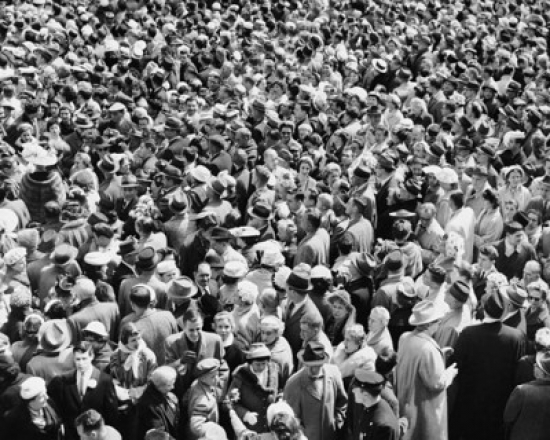 High Angle View of a Crowd Poster Print - 18 x 24 in.