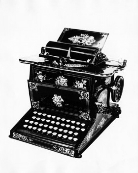 Close-Up of a Typewriter Poster Print - 18 x 24 in.