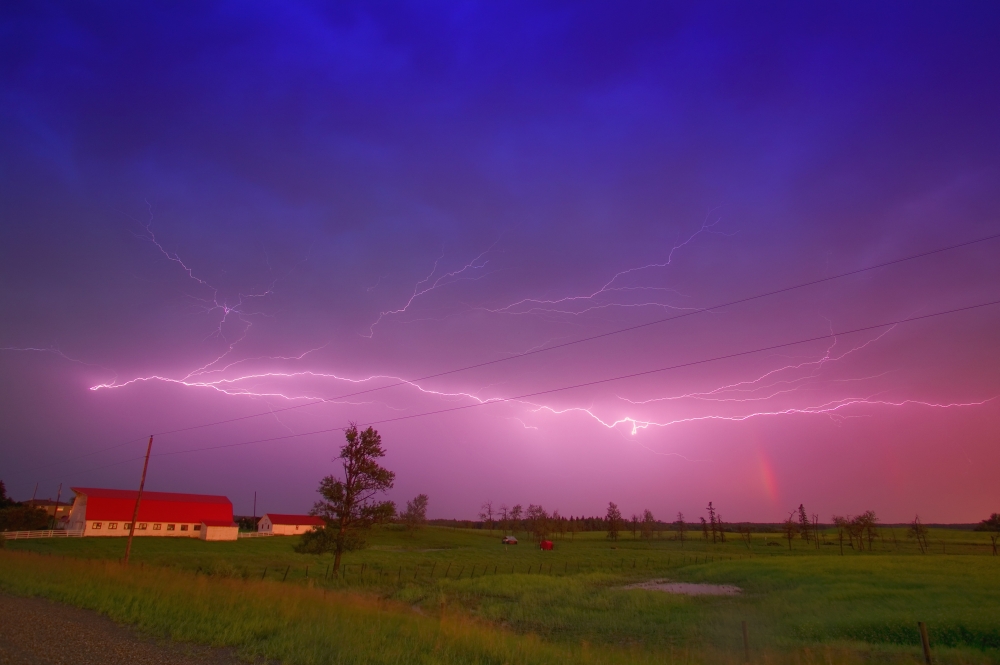 DPI1770353LARGE Lightning in Sky Saskatchewan Canada Poster Print by Carson Ganci, 34 x 22 - Large
