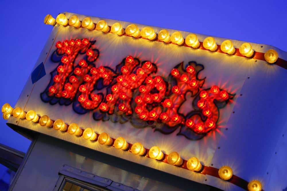 Fairground Ticket Booth Poster Print by Don Hammond - 17 x 11