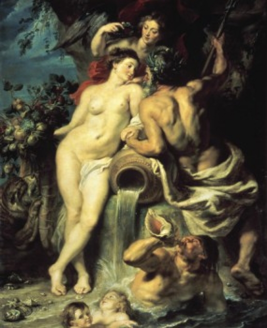 The Alliance of Earth & Water 1618 Peter Paul Rubens 1577-1640 Flemish Oil on Canvas Hermitage Museum St - 18 x 24 in.