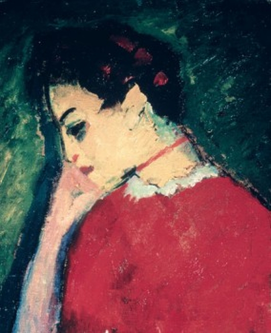 SAL261598 Portrait of a Woman by Alexej Von Jawlensky Oil on Canvas 1909 1867-1941 Uzbekistan Tashkent Art Museum - 18 x 24 in.