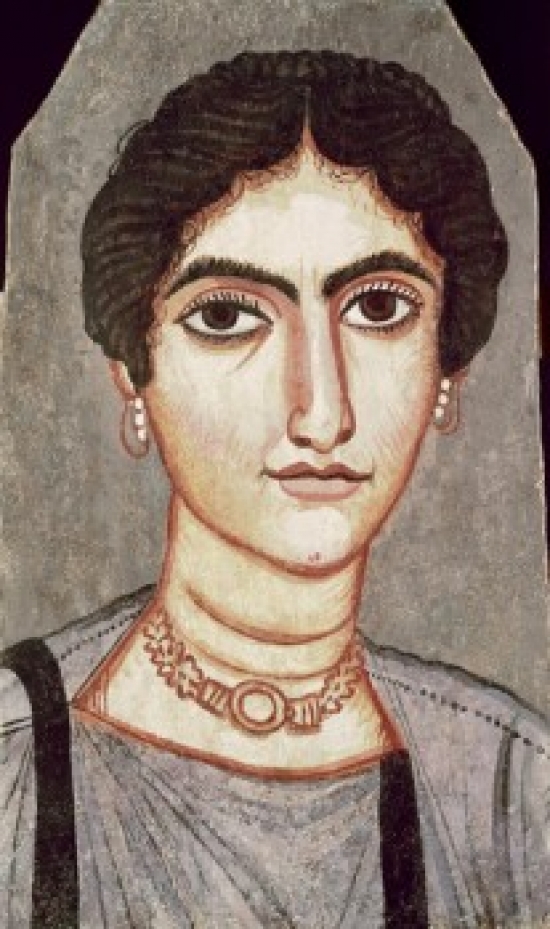SAL2622010 Portrait of a Woman Mummy Portrait Egyptian Art Smith College Museum Northampton Massachusetts Print - 18 x 24 in.