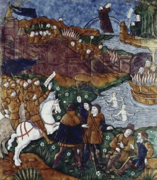 Miracle of Cybele Ca1530-40 Master of the Aeneid Legend Enamel Limoges Walters Art Museum Baltimore Maryland - 18 x 24 in.