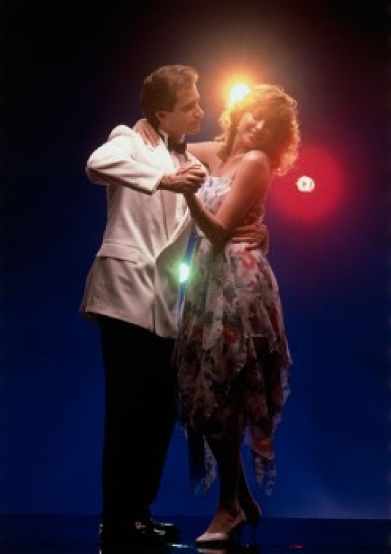 SAL282103A Side Profile of a Young Couple Dancing in a Nightclub Poster Print - 18 x 24 in.