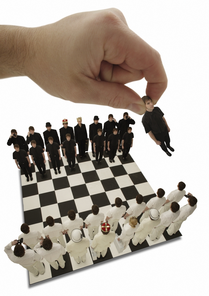DPI1775652LARGE Chess Being Played with Little People Poster Print by Darren Greenwood, 22 x 32 - Large
