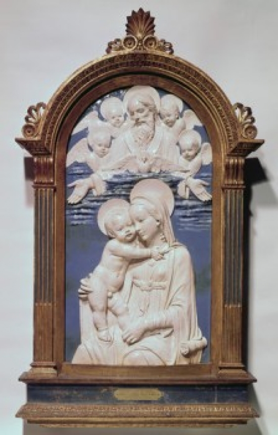 Madonna & Child with God the Father Andrea Della Robbia 1435-1525 Italian National Gallery of Art Washington Dc - 18 x 24 in.