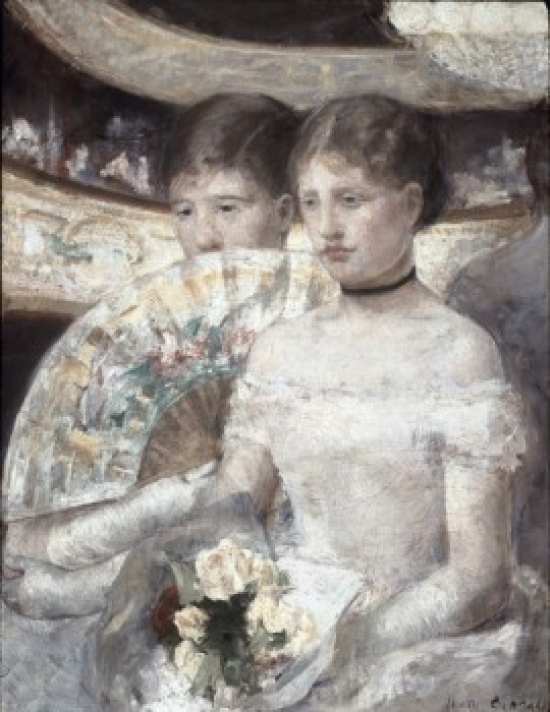 The Loge 1882 Mary Cassatt 1845-1926 American Oil on Canvas National Gallery of Art Washington Dc USA - 18 x 24 in.