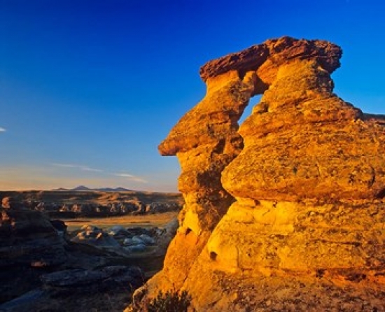 Rock Milk River Writing on Stone Park Alberta Poster Print by Chuck Haney - 27 x 22 in.