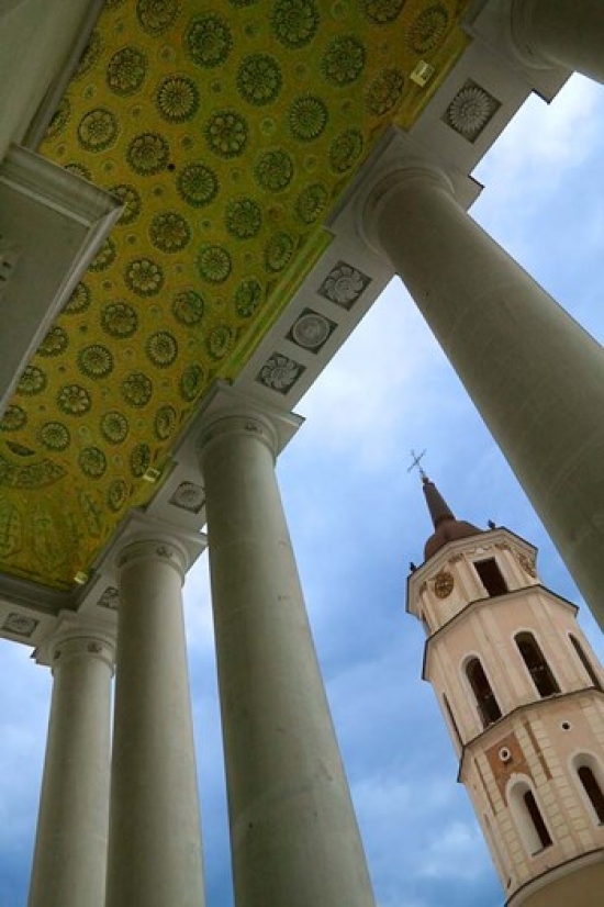PDDEU46KSU0027 Bell Tower of the Cathedral Vilnius Lithuania Poster Print by Keren Su - 23 x 34 in.