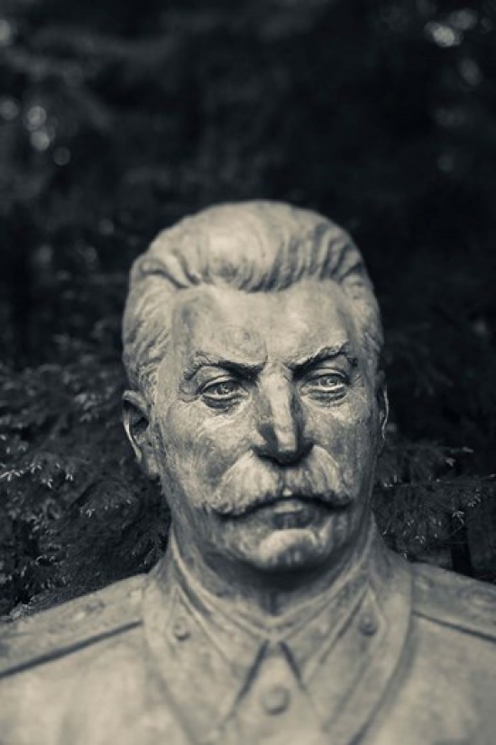 PDDEU46WBI0077 Lithuania Grutas Park Statue Joseph Stalin I Poster Print by Walter Bibikow - 23 x 35 in.