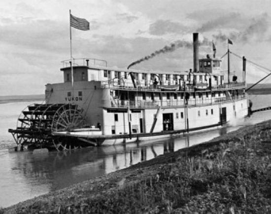 Paddleboat in a River Poster Print - 18 x 24 in.