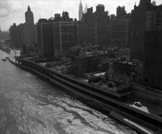 USA New York State New York City Waterfront Poster Print - 18 x 24 in.