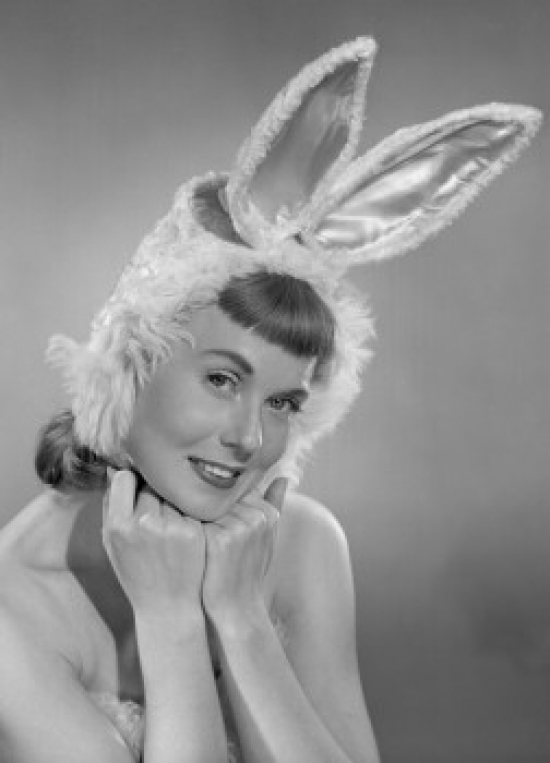 SAL255417950 Pin-Up Girl Wearing Bunny Costume Poster Print - 18 x 24 in.