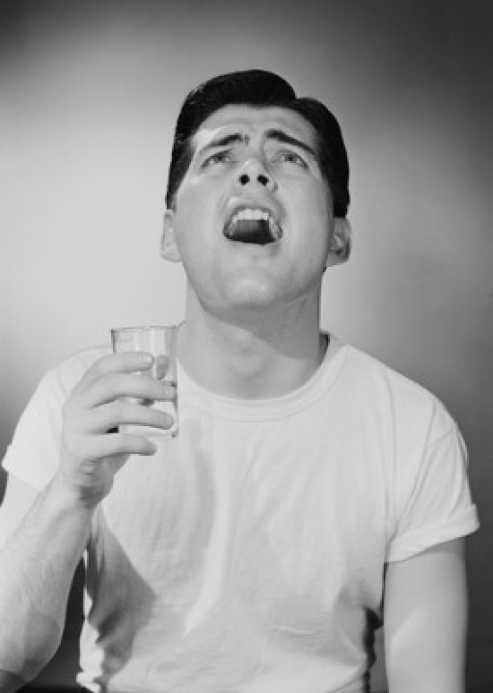 Man Gargling Poster Print - 18 x 24 in.