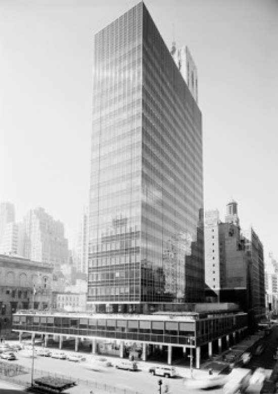 USA New York State New York City Office Building Poster Print - 18 x 24 in.