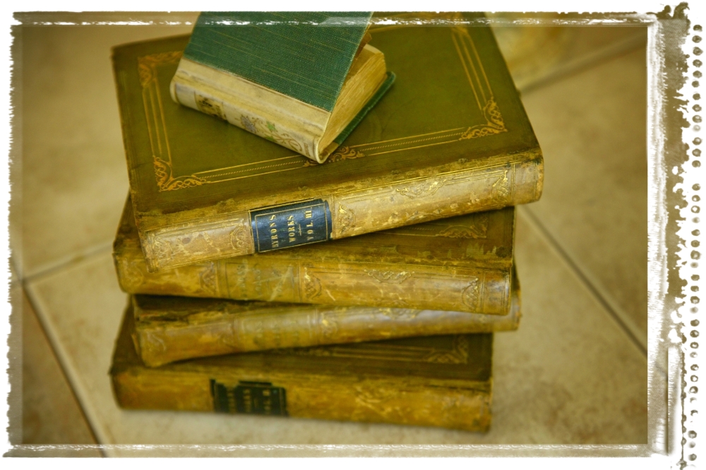 Stack of Antique Books Poster Print by Don Hammond - 17 x 11