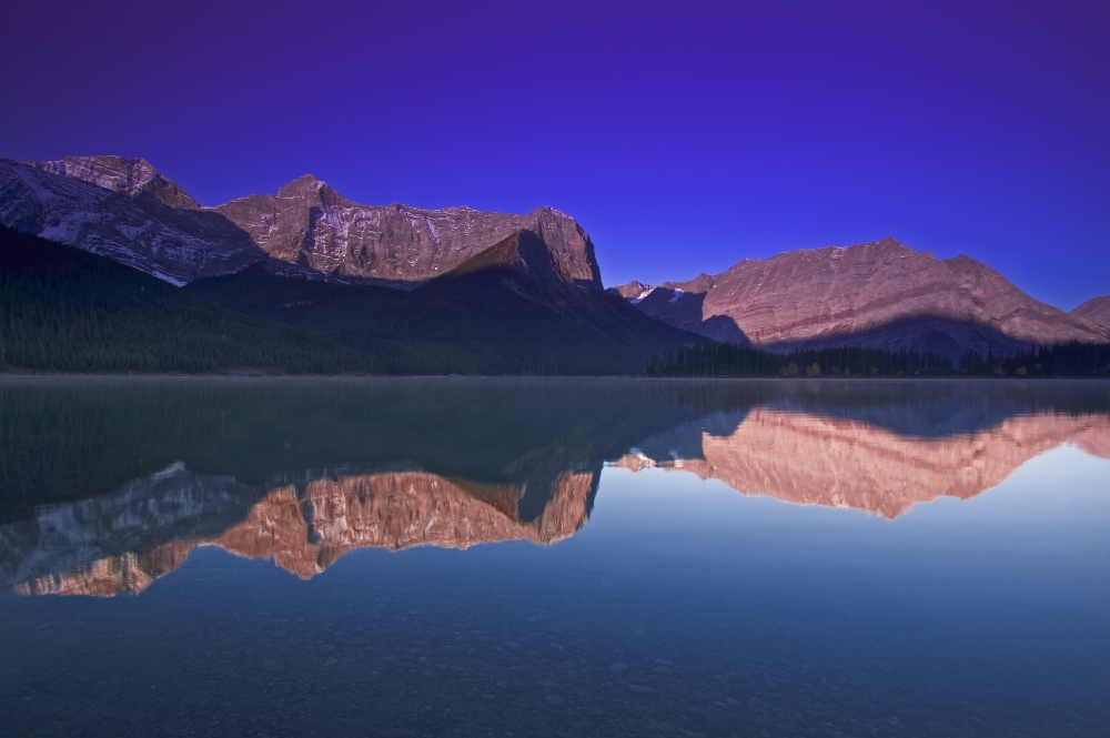 Reflections On Upper Kananaskis Lake Kananaskis Country Alberta Canada Poster Print by Carson Ganci, 34 x 22 - Large