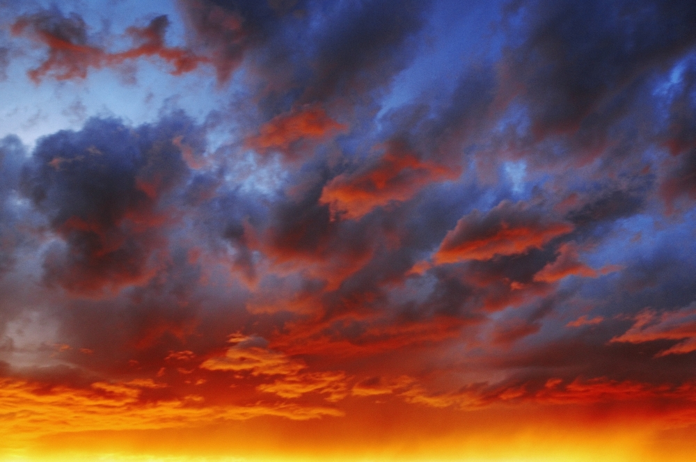 A Cloudy Sunset Poster Print by Don Hammond, 17 x 11