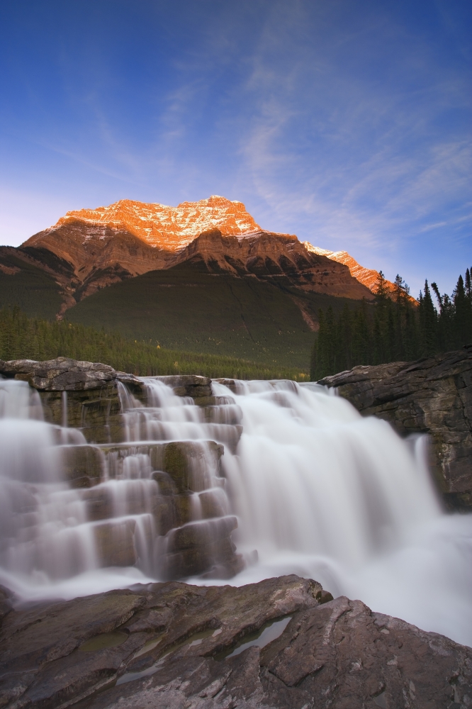 Scenic Mountain Waterfall Poster Print by Carson Ganci, 22 x 34 - Large