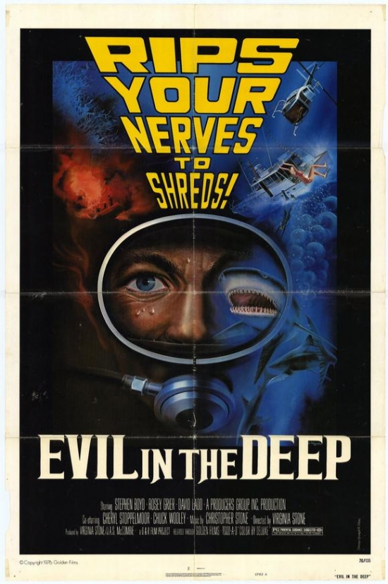 MOVEH0669 Evil in the Deep Movie Poster - 27 x 40 in.