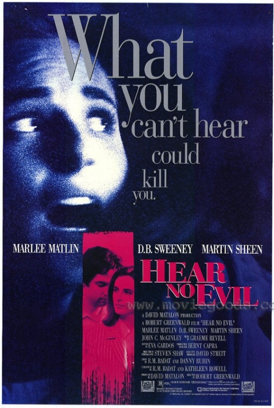MOVEH3695 Hear No Evil Movie Poster - 27 x 40 in.