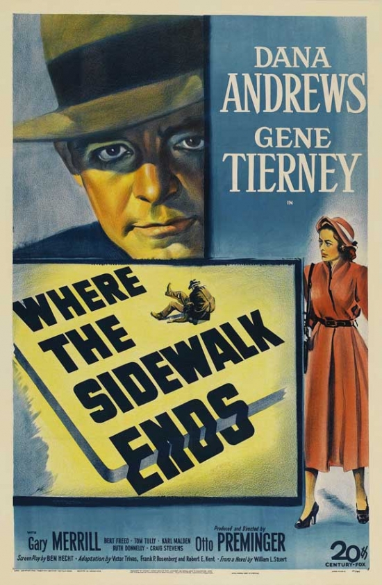 Where the Sidewalk Ends Movie Poster - 27 x 40 in.