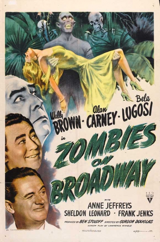Zombies on Broadway Movie Poster - 27 x 40 in.